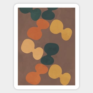 Nordic Earth Tones - Abstract Shapes 4 Sticker